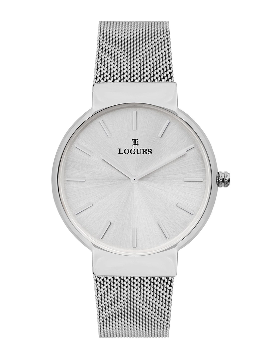 

L LOGUES Men Brass Dial & Bracelet Style Straps Analogue Watch G 1458 SZ-02, Silver