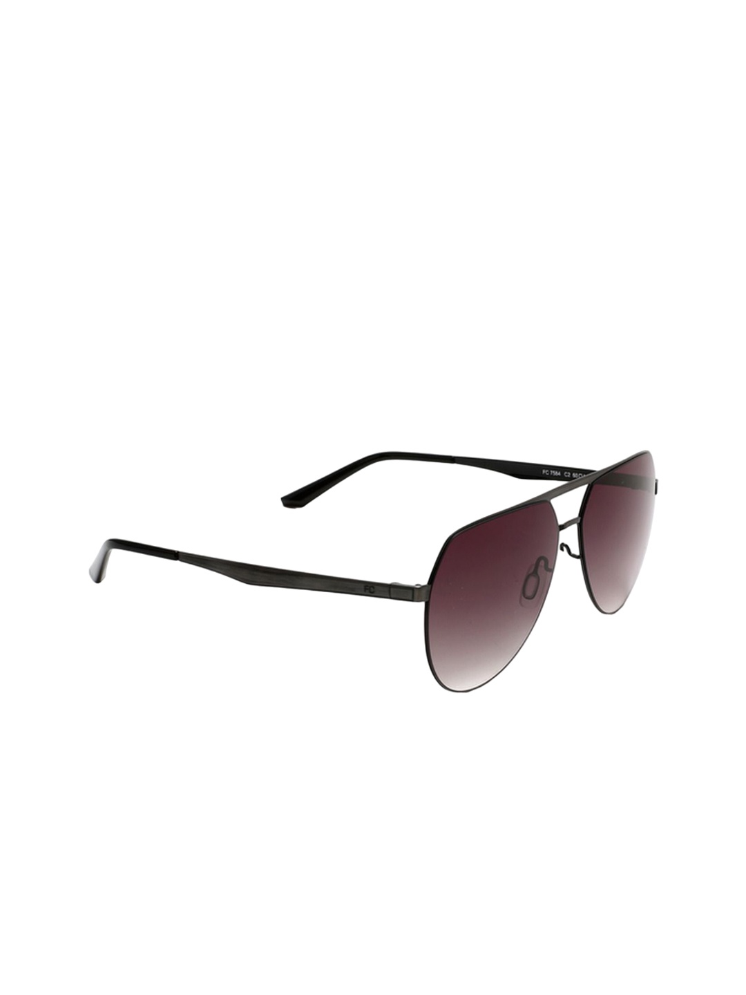 

French Connection Men Aviator Sunglasses with UV Protected Lens FC 7584 C2 S, Grey