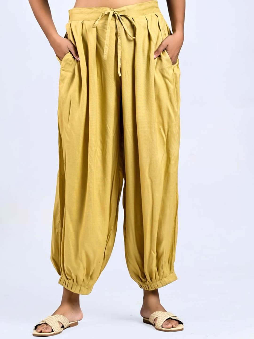 

MIRAYYA Women Loose Fit Harem Pants, Beige
