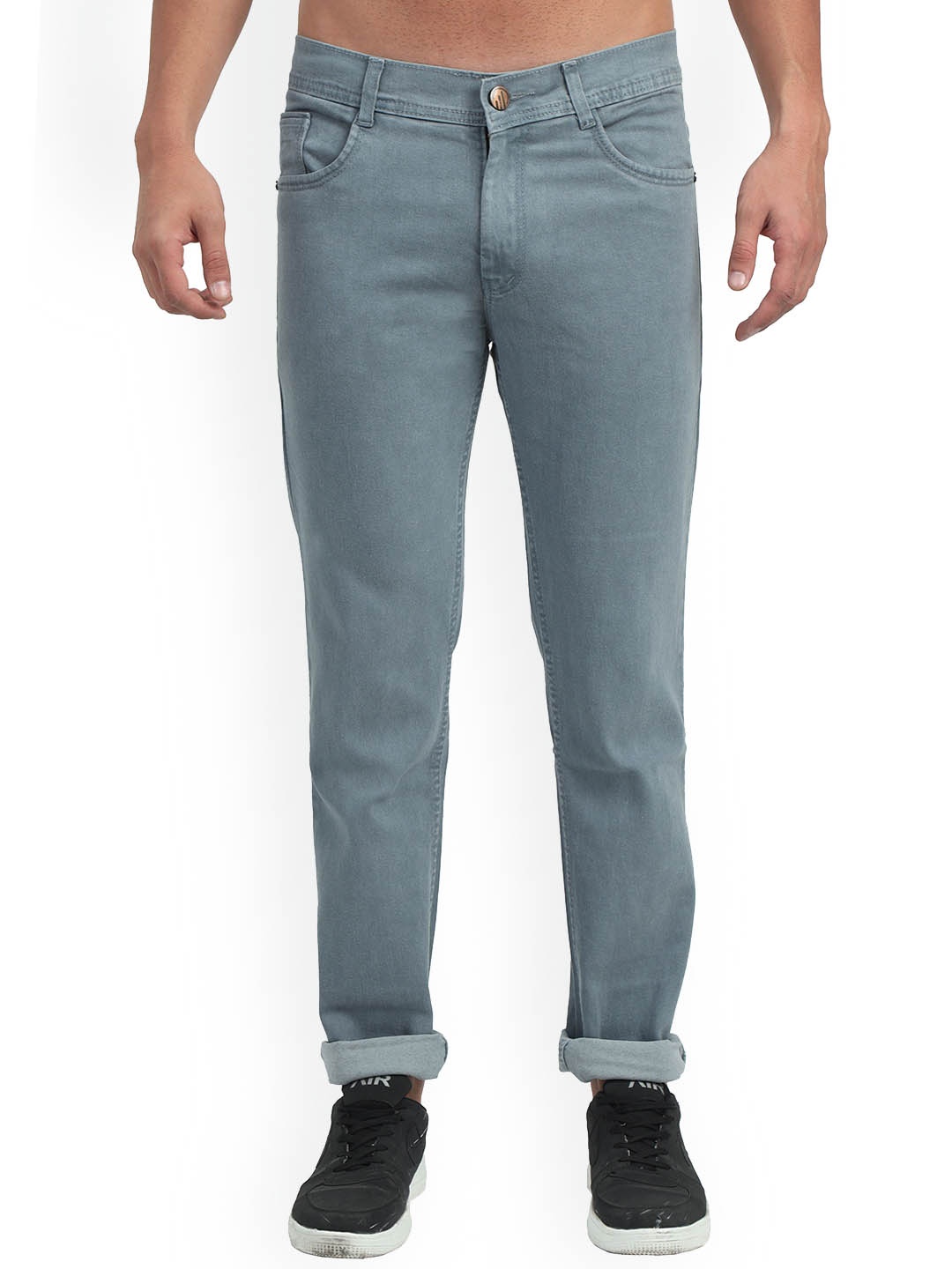 

MIRAAN Men Regular-fit Mid Rise Jeans, Grey