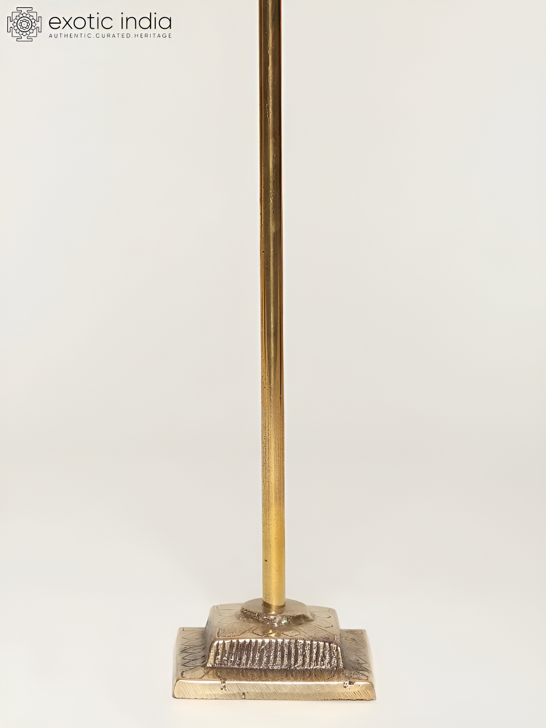 

Exotic India Gold-Toned Lord Shiva's Trident Brass Religious Idol Showpiece