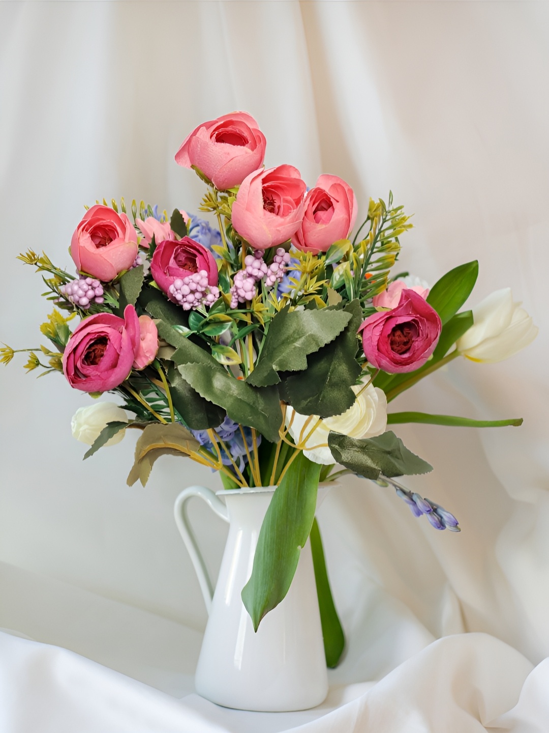 

ARTSY Pink 1 Pieces Peony Without Pot Artificial Flower