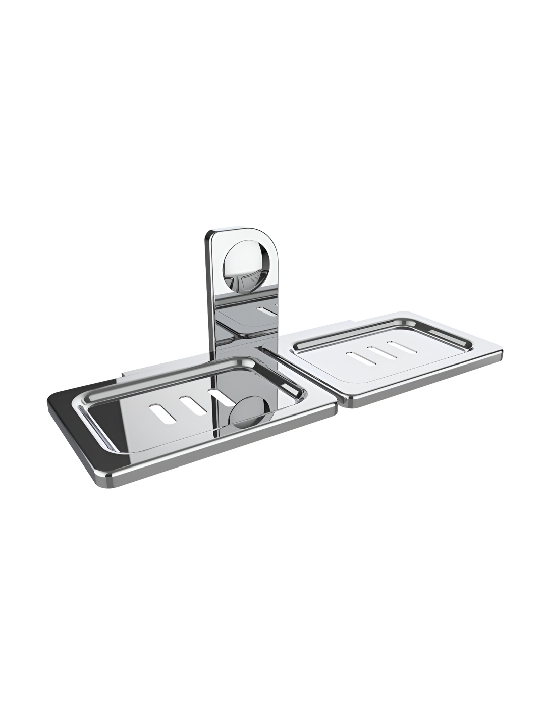 

Filox Silver Toned Solid Stainless Steel Rectangular Double Soap Dish