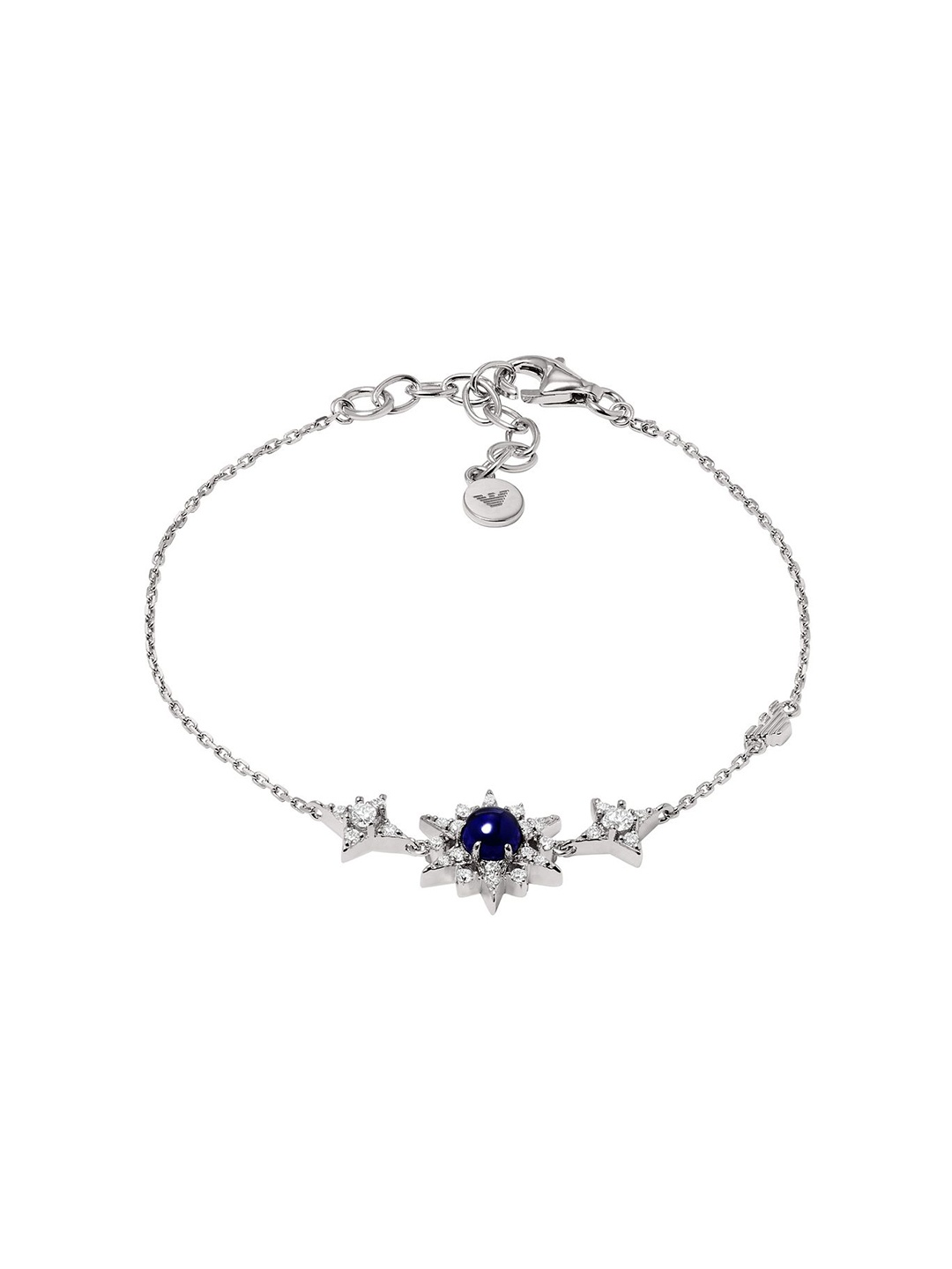 

Emporio Armani Stone Studded & Beaded Wraparound Bracelet, Silver