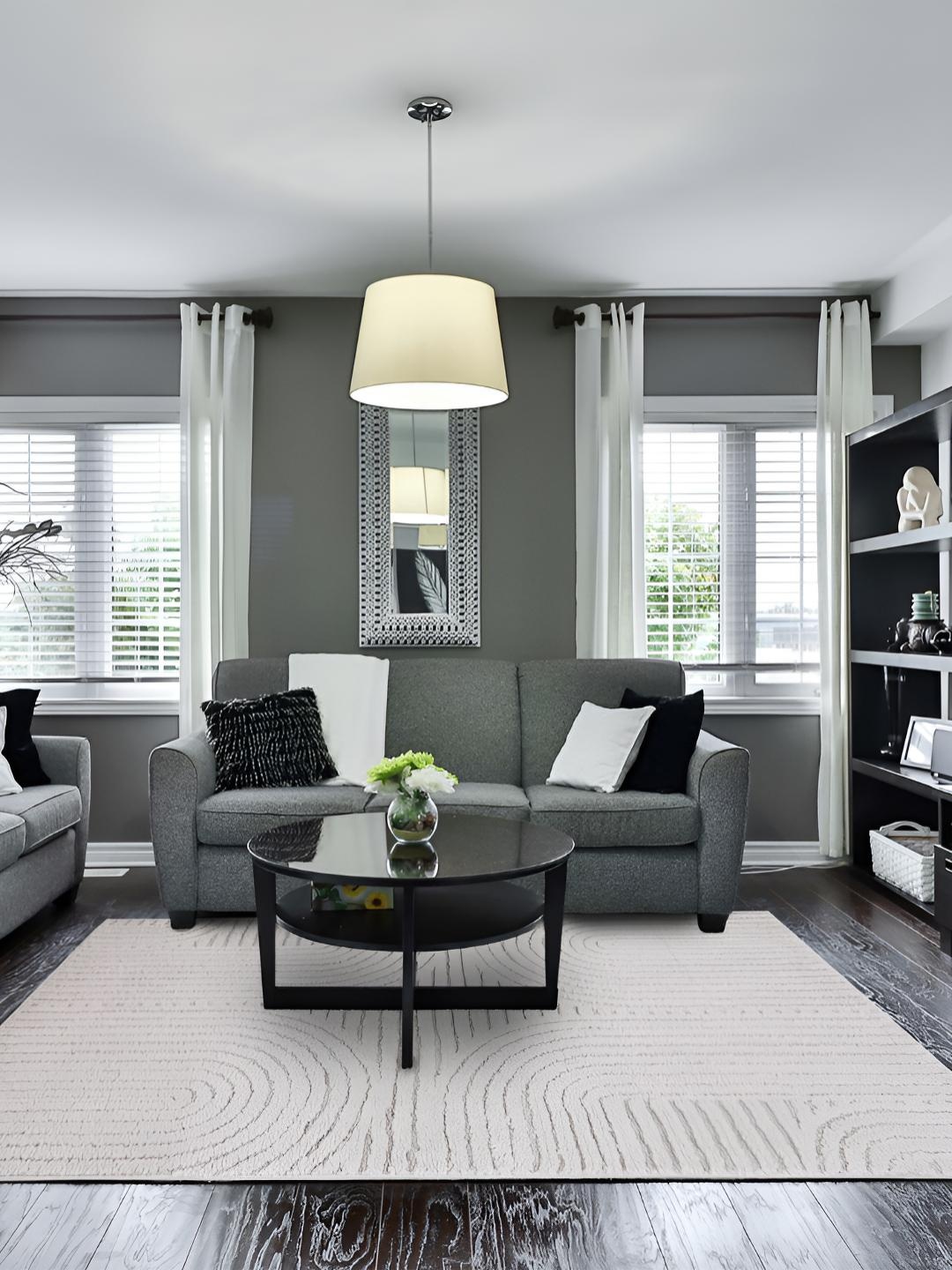 

Sapana Carpet-Mats Grey Striped No Shredding Carpet