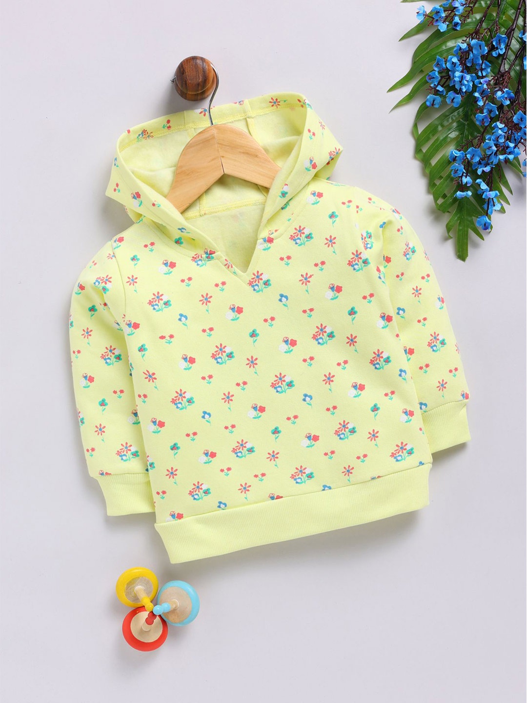 

MIMINO Unisex Kids Floral Printed Sweatshirt, Yellow