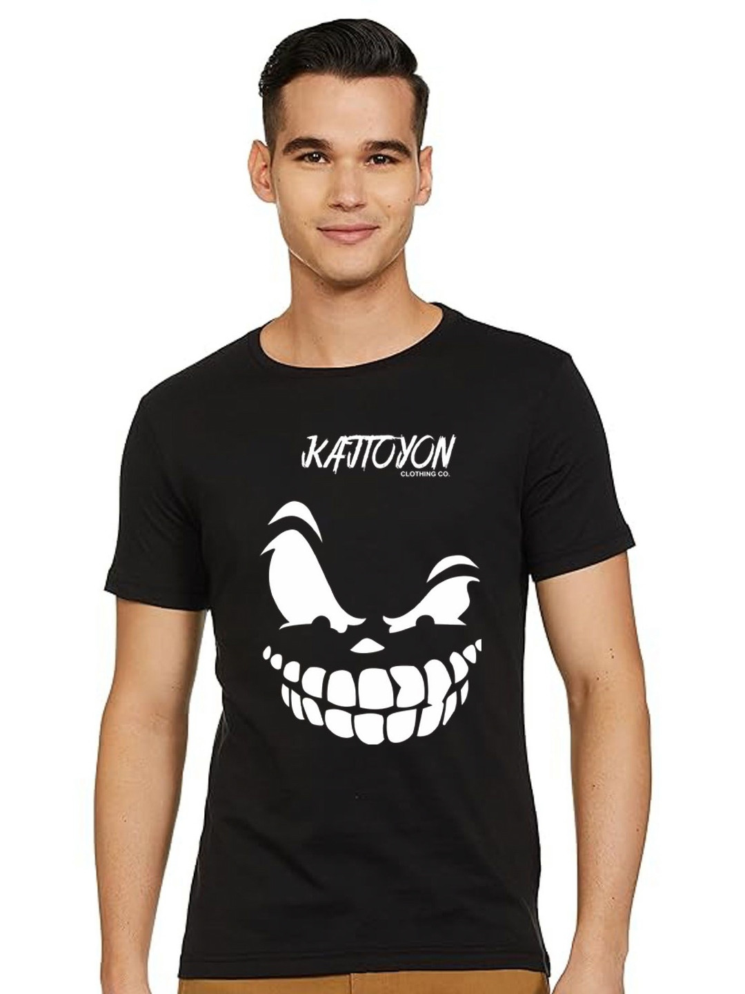 

BAESD Men Graphic Printed Round Neck Cotton T-shirt, Black