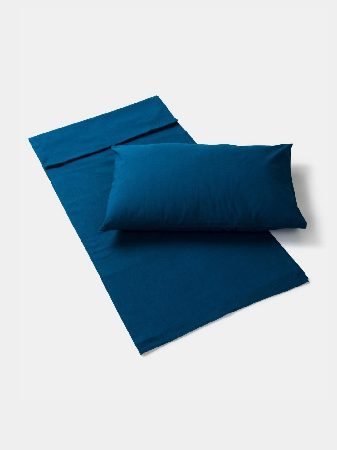 

Fabindia Blue 104 TC Single Bedsheet with 1 Pillow Covers