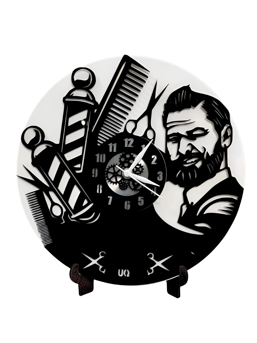 

INTERNATIONAL GIFT Black & White Textured Analogue Contemporary Wall Clock