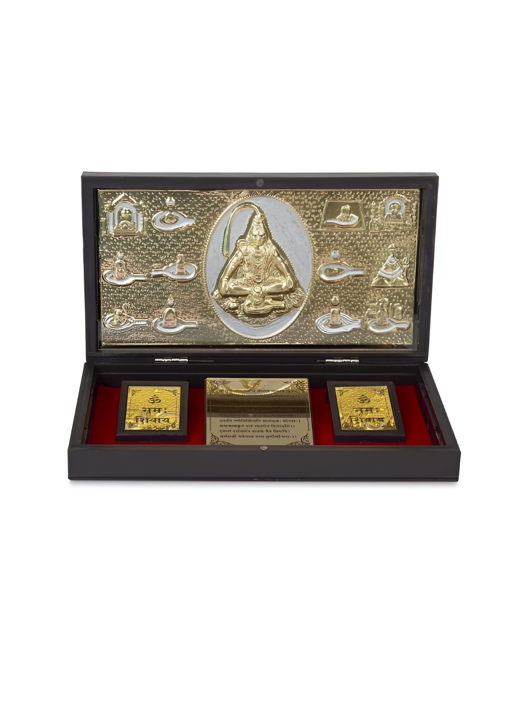 

INTERNATIONAL GIFT Metal Mahadev Shiv Charan Paduka Box, Gold