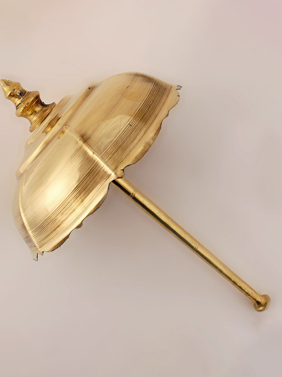

Exotic India Gold Toned Brass Shodasa Upachara Pooja Umbrella