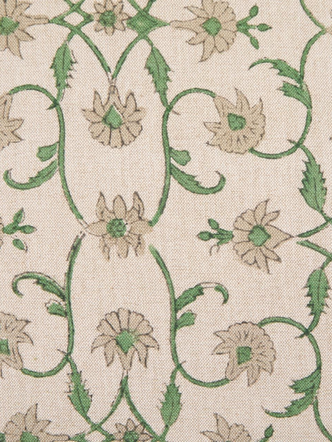 

Fabindia Standalone Beige & Green Floral Printed Cotton Sqaure Cushion Cover