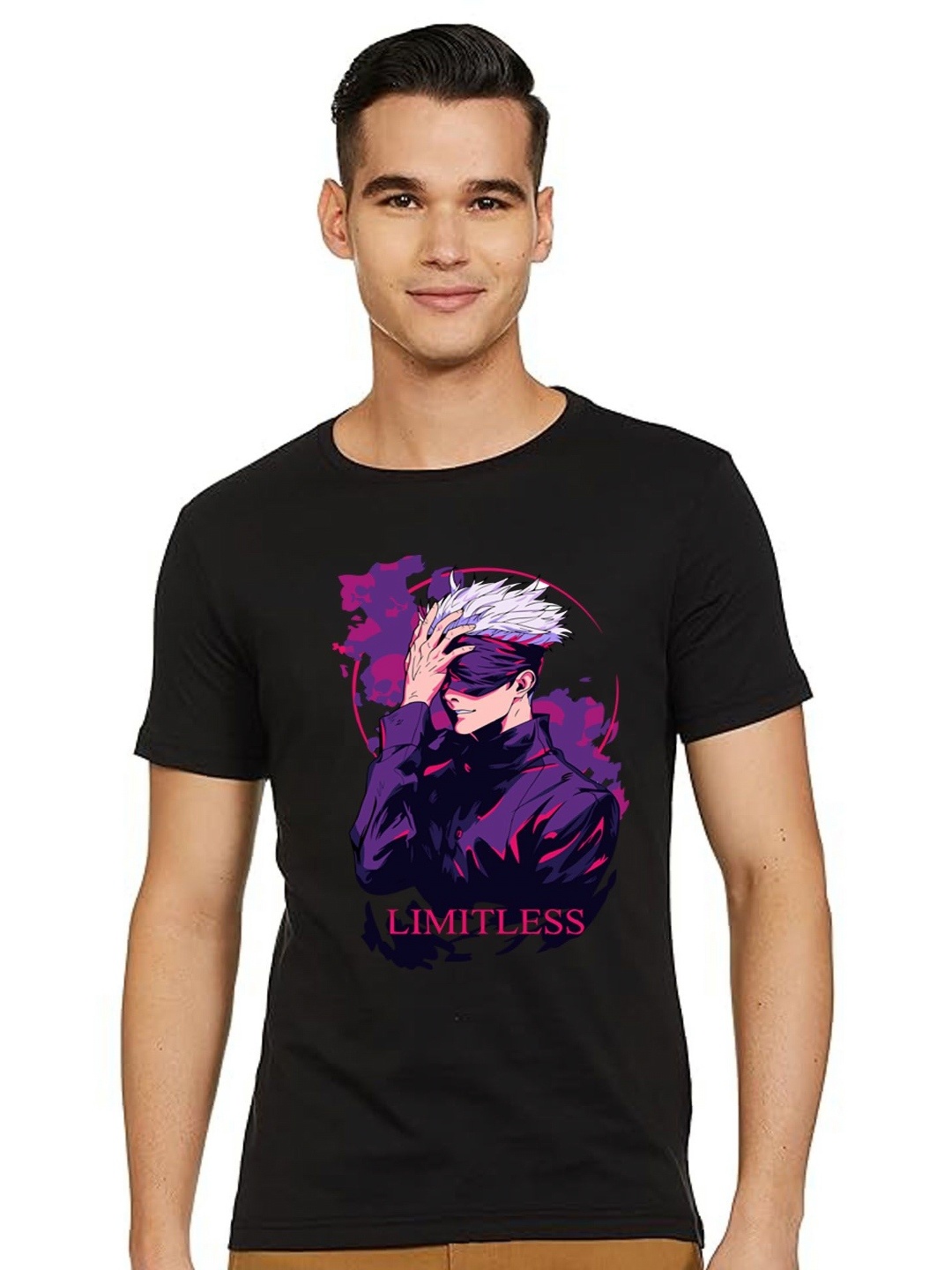 

BAESD Men Printed T-shirt, Black