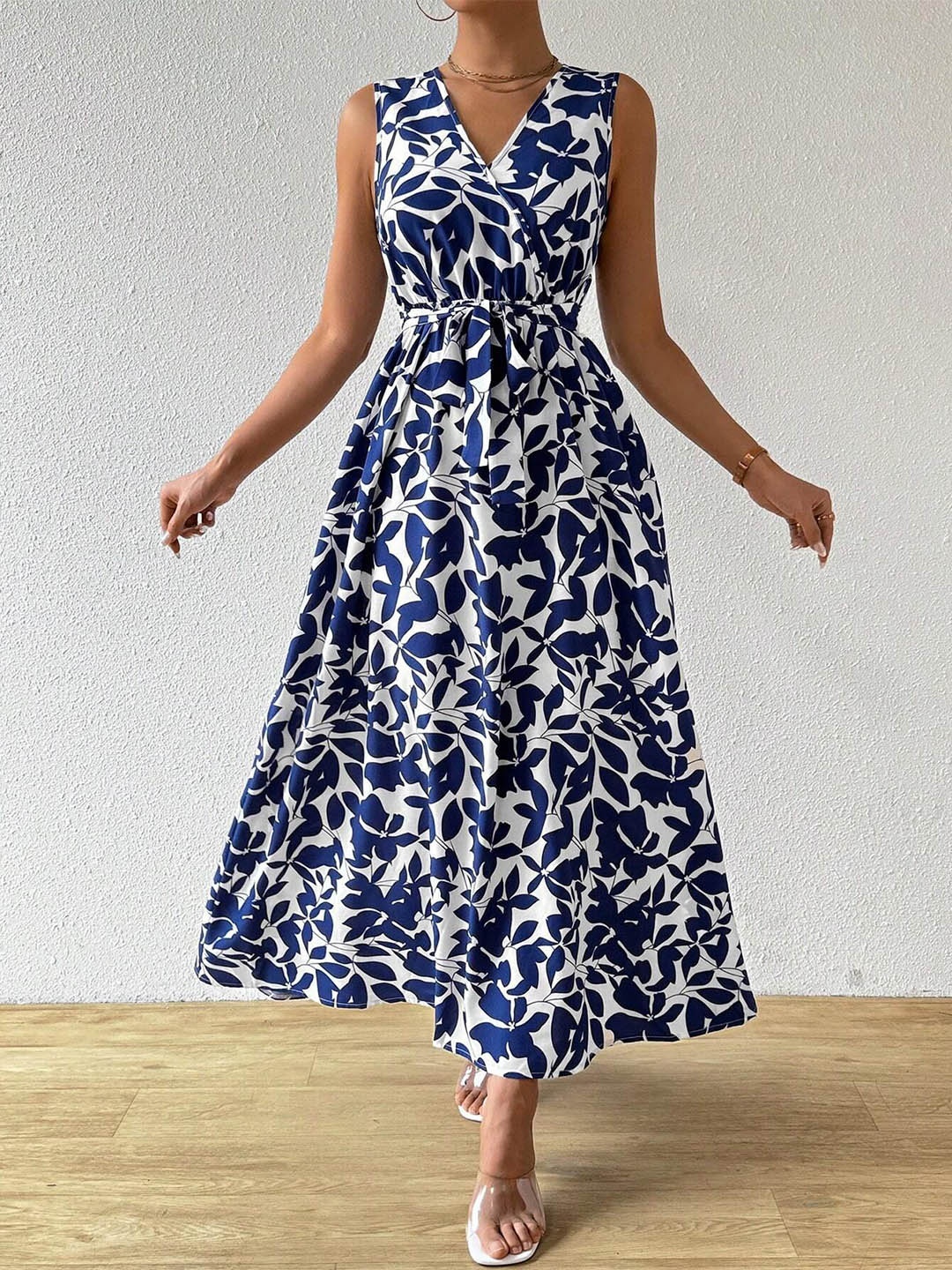 

StyleCast Women Floral Printed A-Line Maxi Dress, Blue