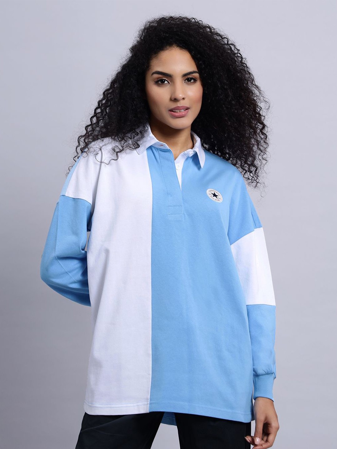 

Converse Women Retro Rugby Shirt, Blue
