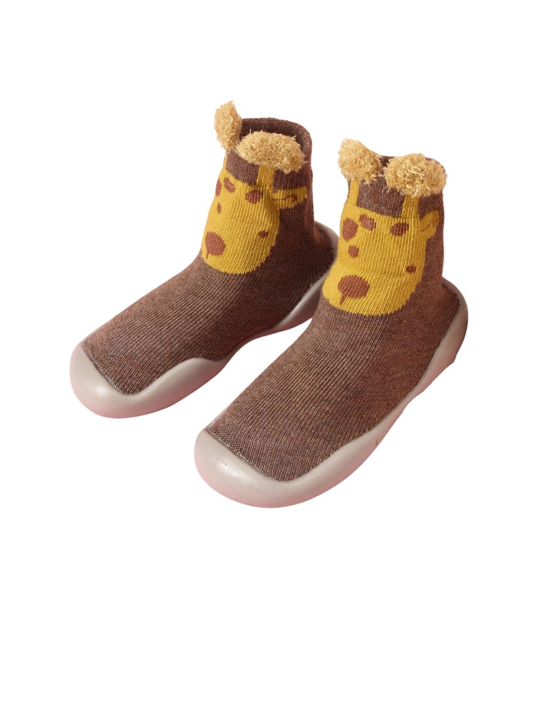 

NESKA MODA Unisex Kids Cotton Booties, Brown