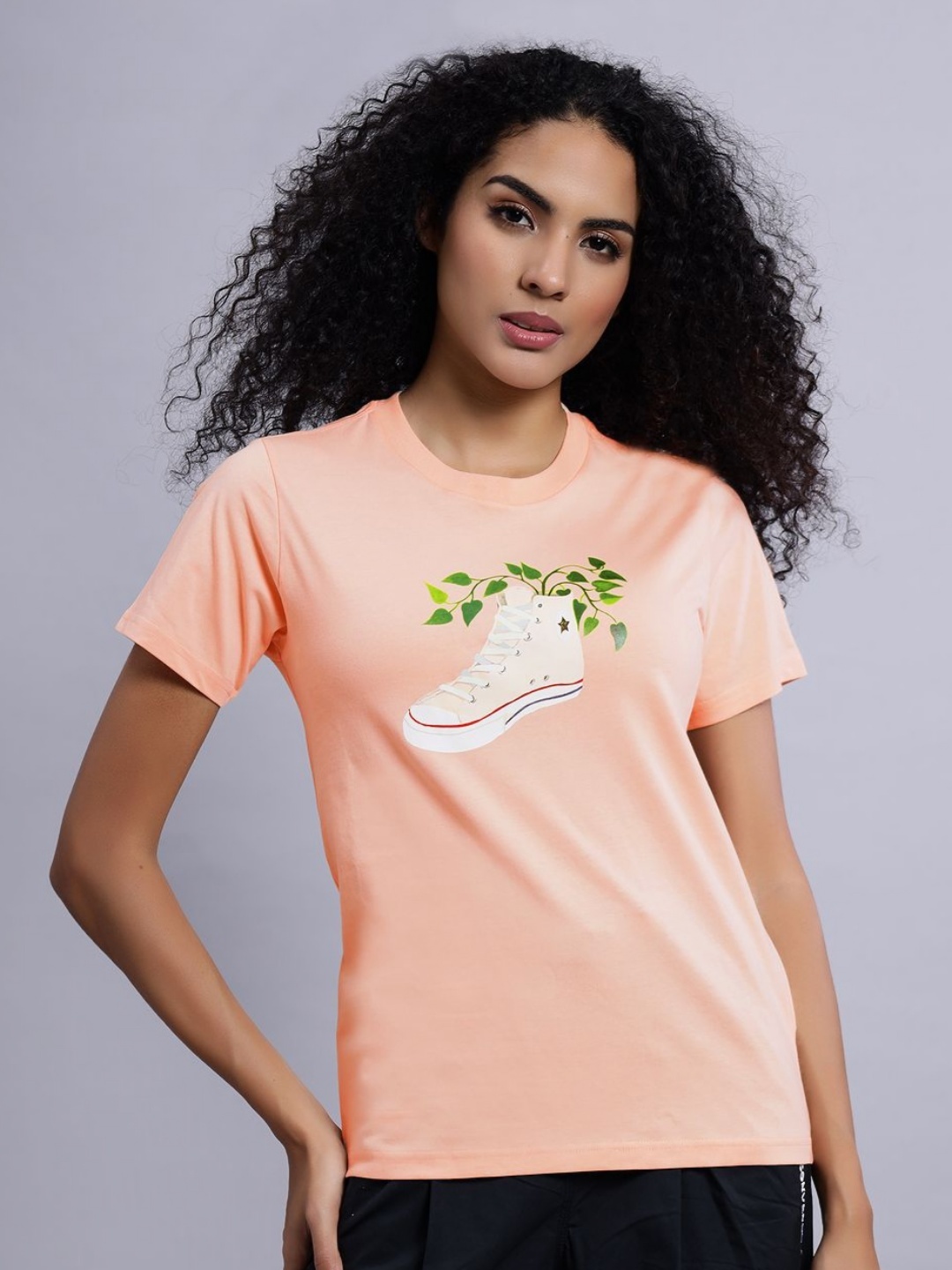 

Converse Women Let's Grow Sneaker T-Shirt, Coral