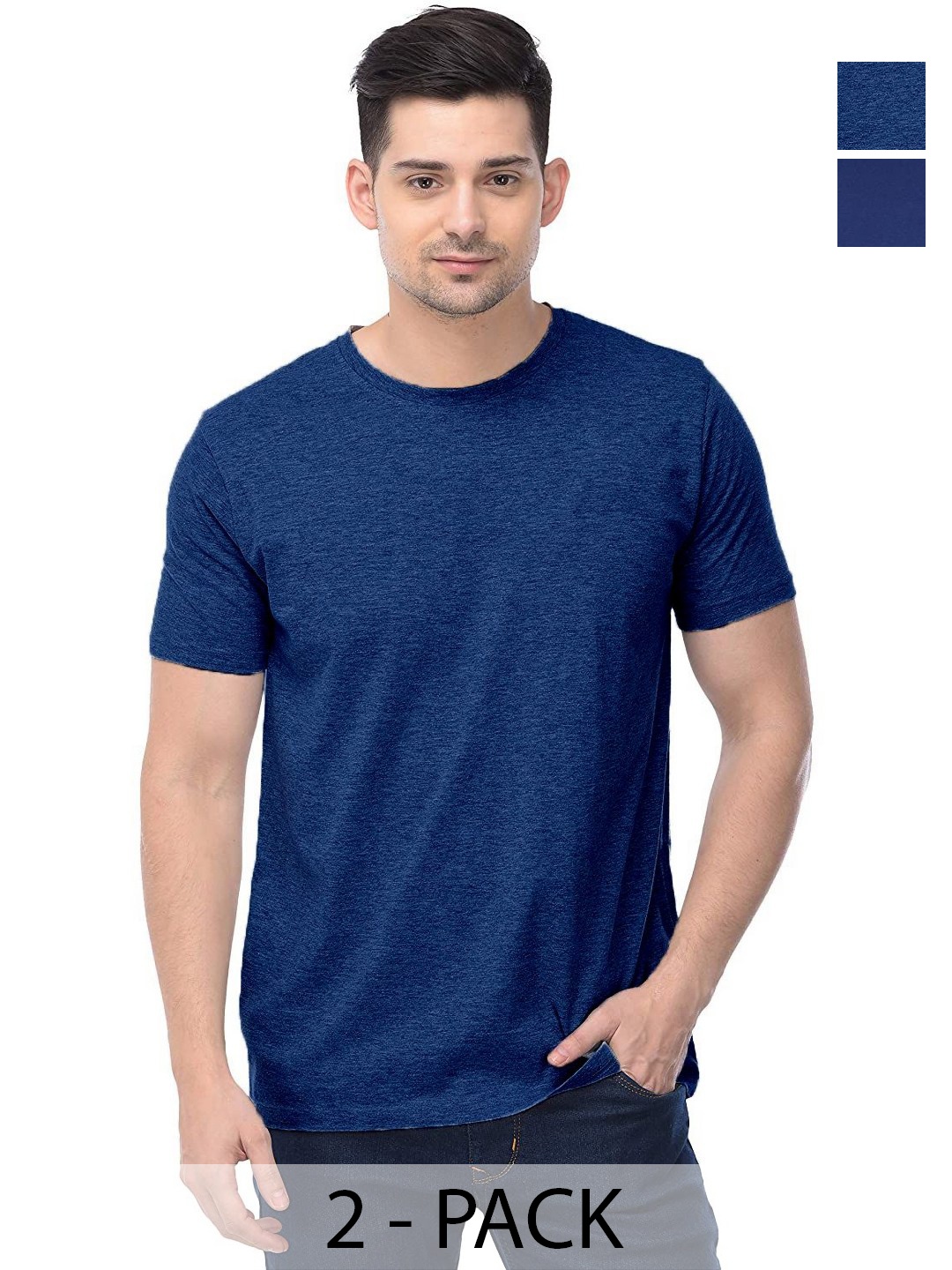 

COLOR CAPITAL Unisex Pack Of 2 Cotton T-Shirts, Na