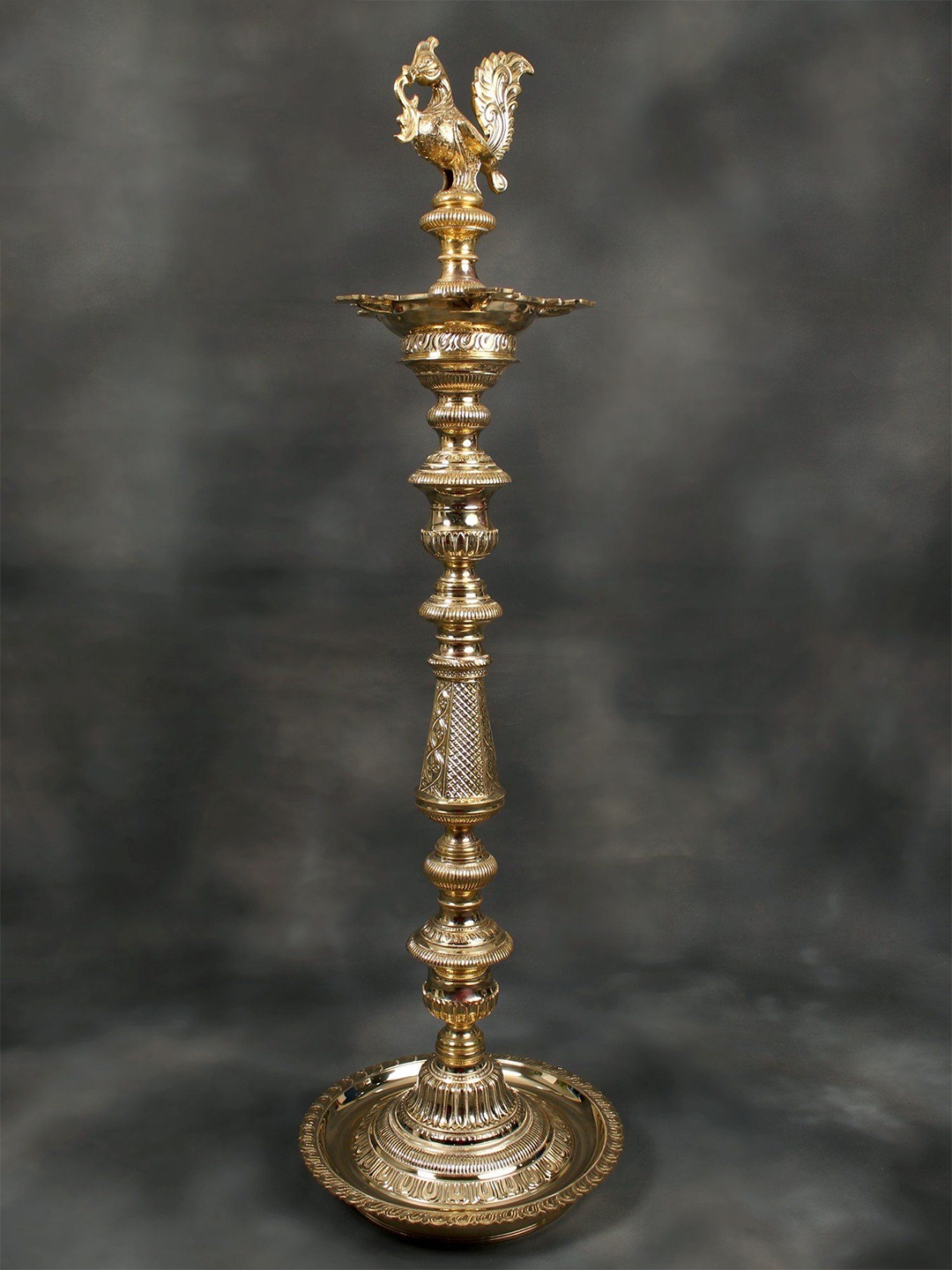 

Exotic India Brass Annam Lamp, Gold