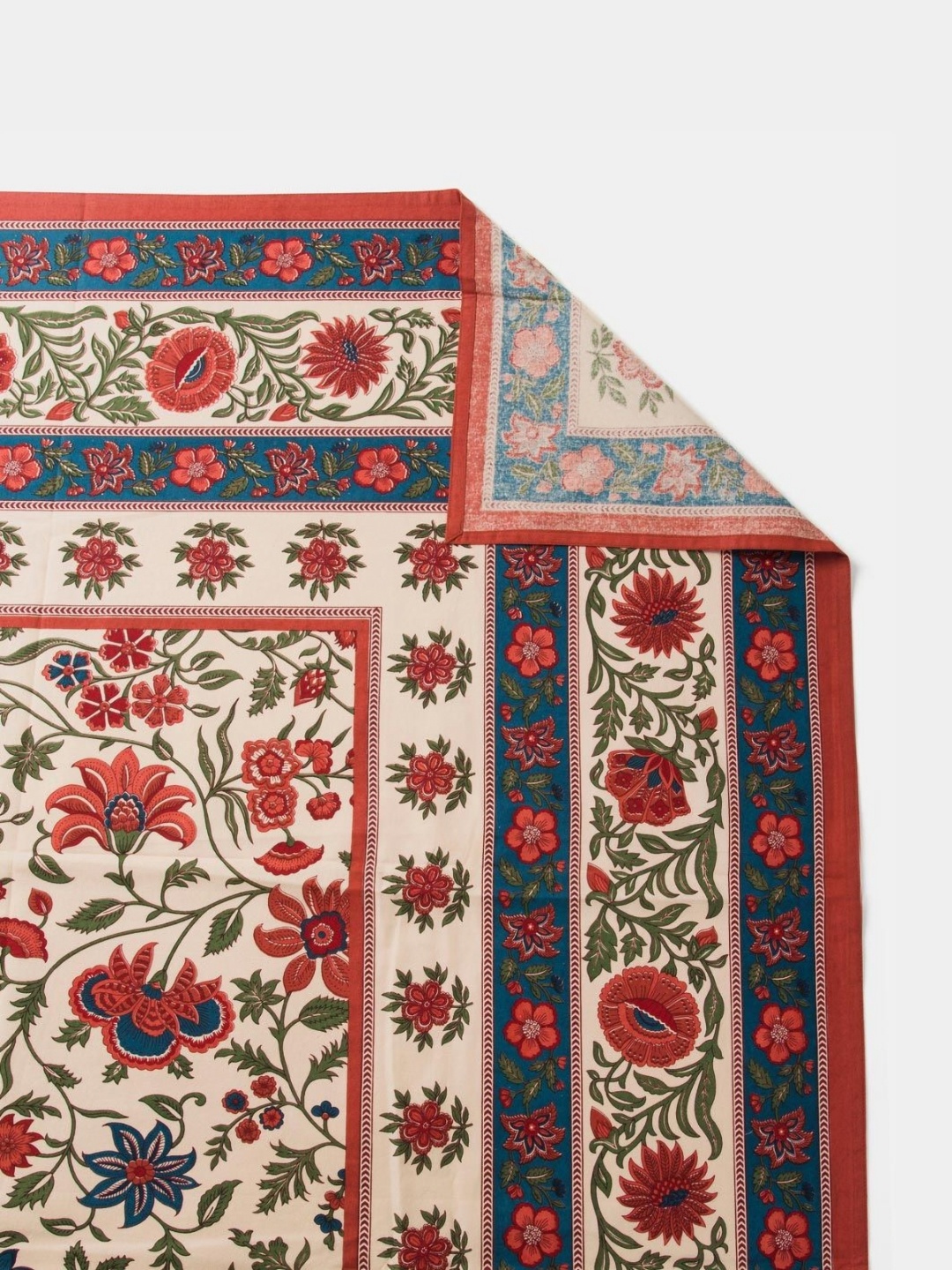 

Fabindia Red & Beige Floral Printed Cotton King Double Bed Covers