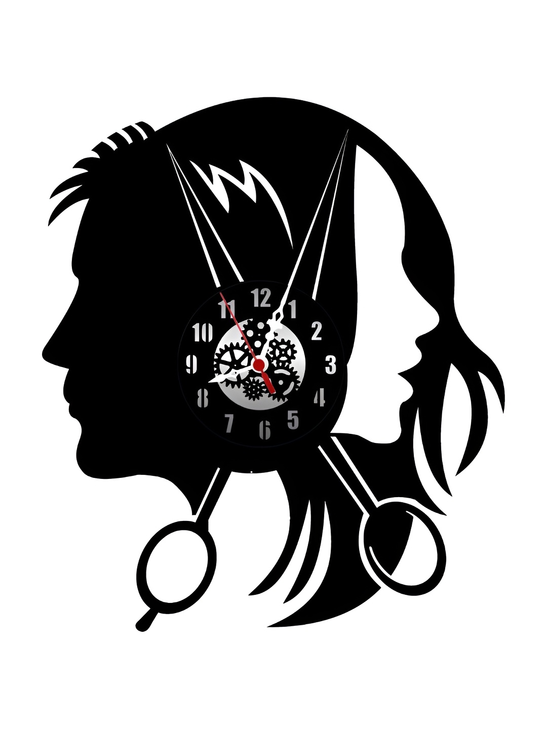 

INTERNATIONAL GIFT Black & White Acrylic Contemporary Analogue Wall Clock