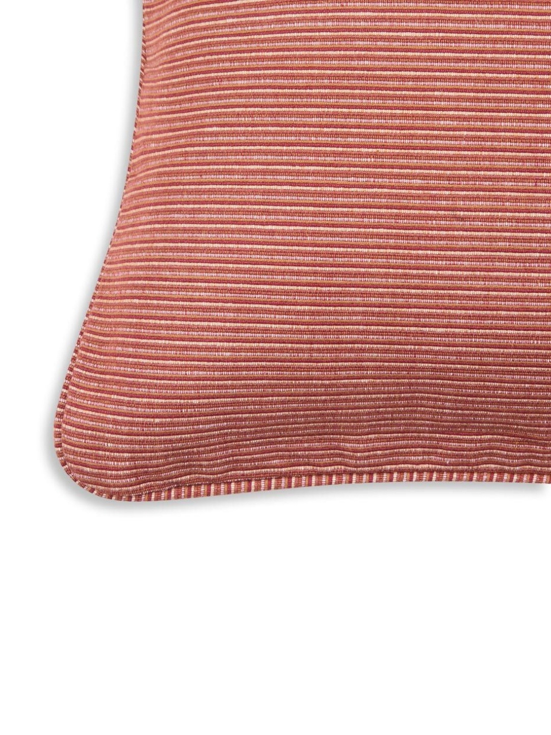 

Fabindia Standalone Red Striped Self Design Cotton Square Cushion Cover