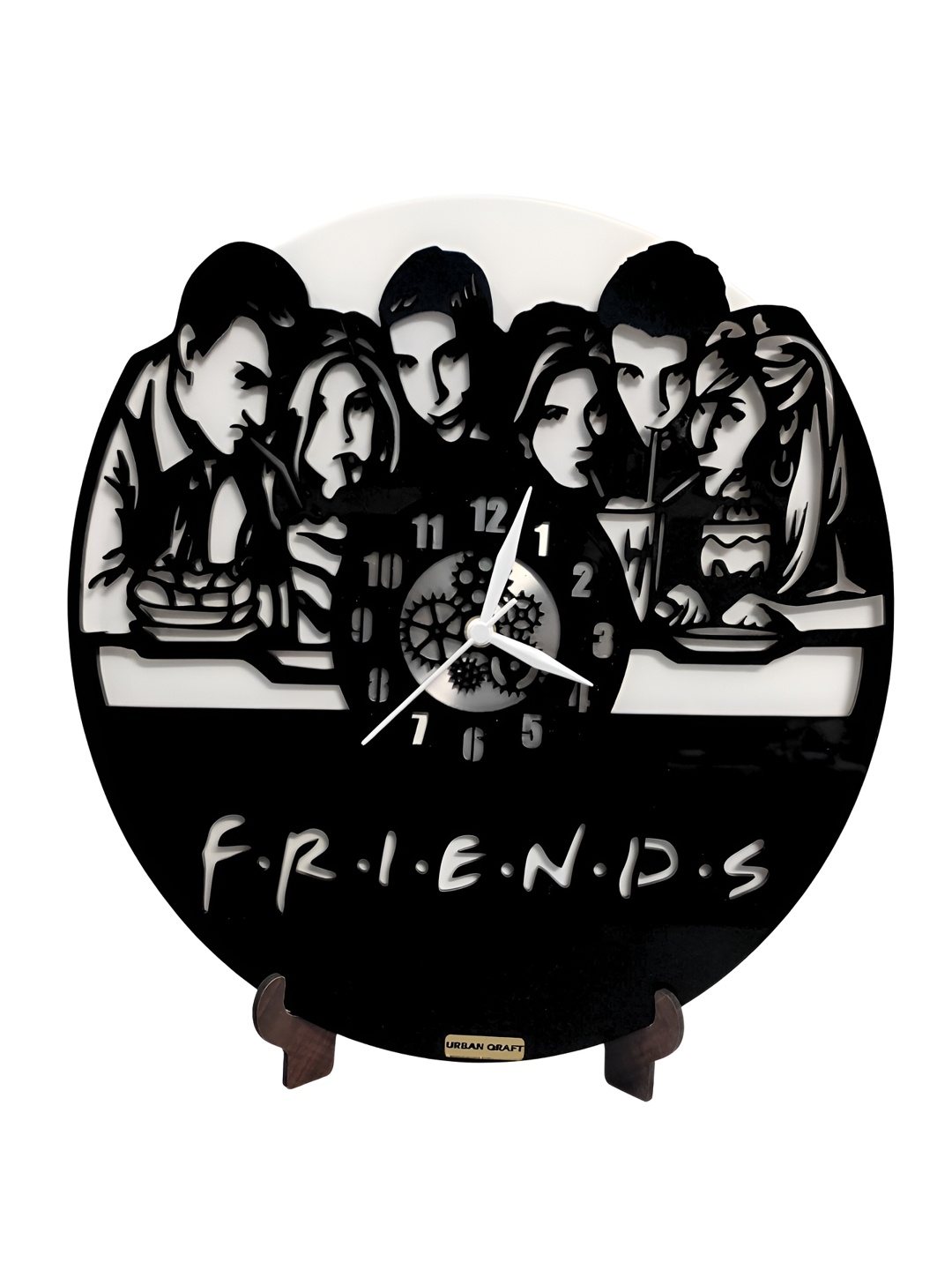 

INTERNATIONAL GIFT Black & White Friends Designer Acrylic Contemporary Wall Clock