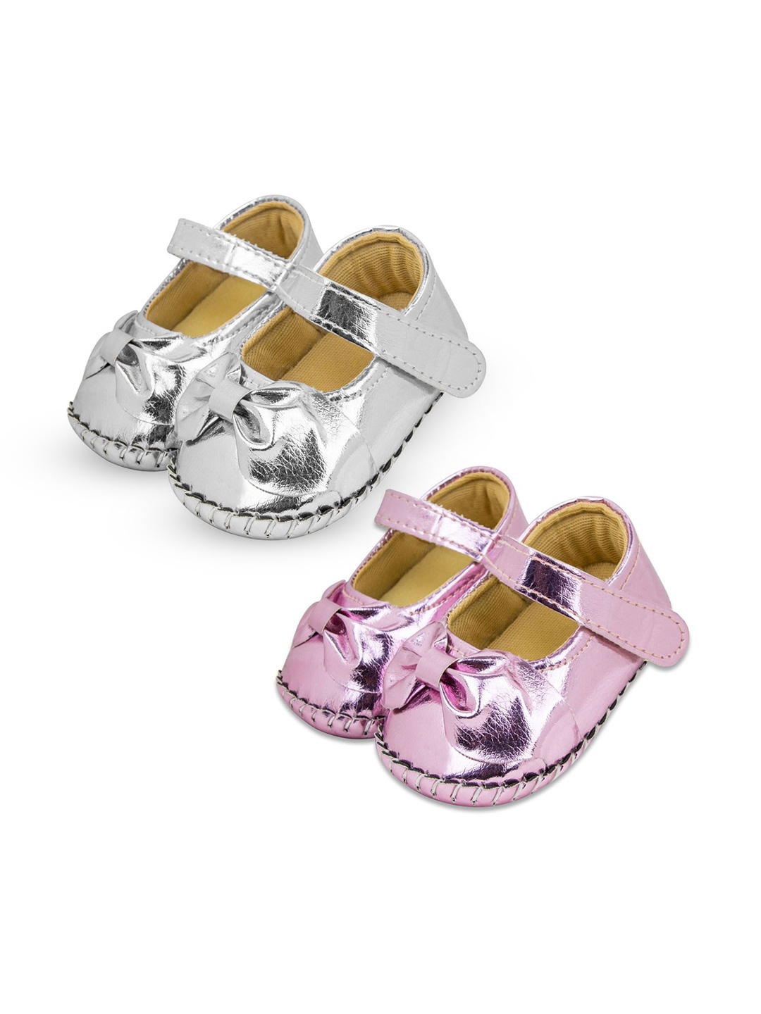 

BAESD Pack of 2 Girls Booties, Silver