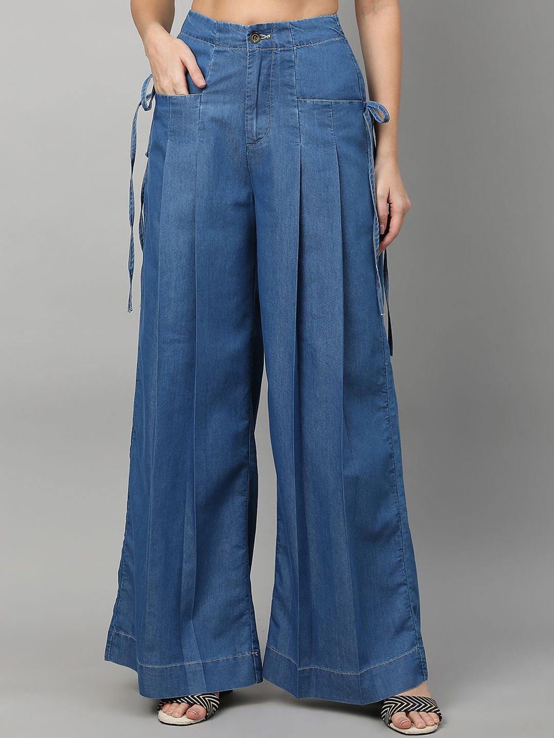 

TARAMA Women Wide Leg High-Rise Jeans, Blue
