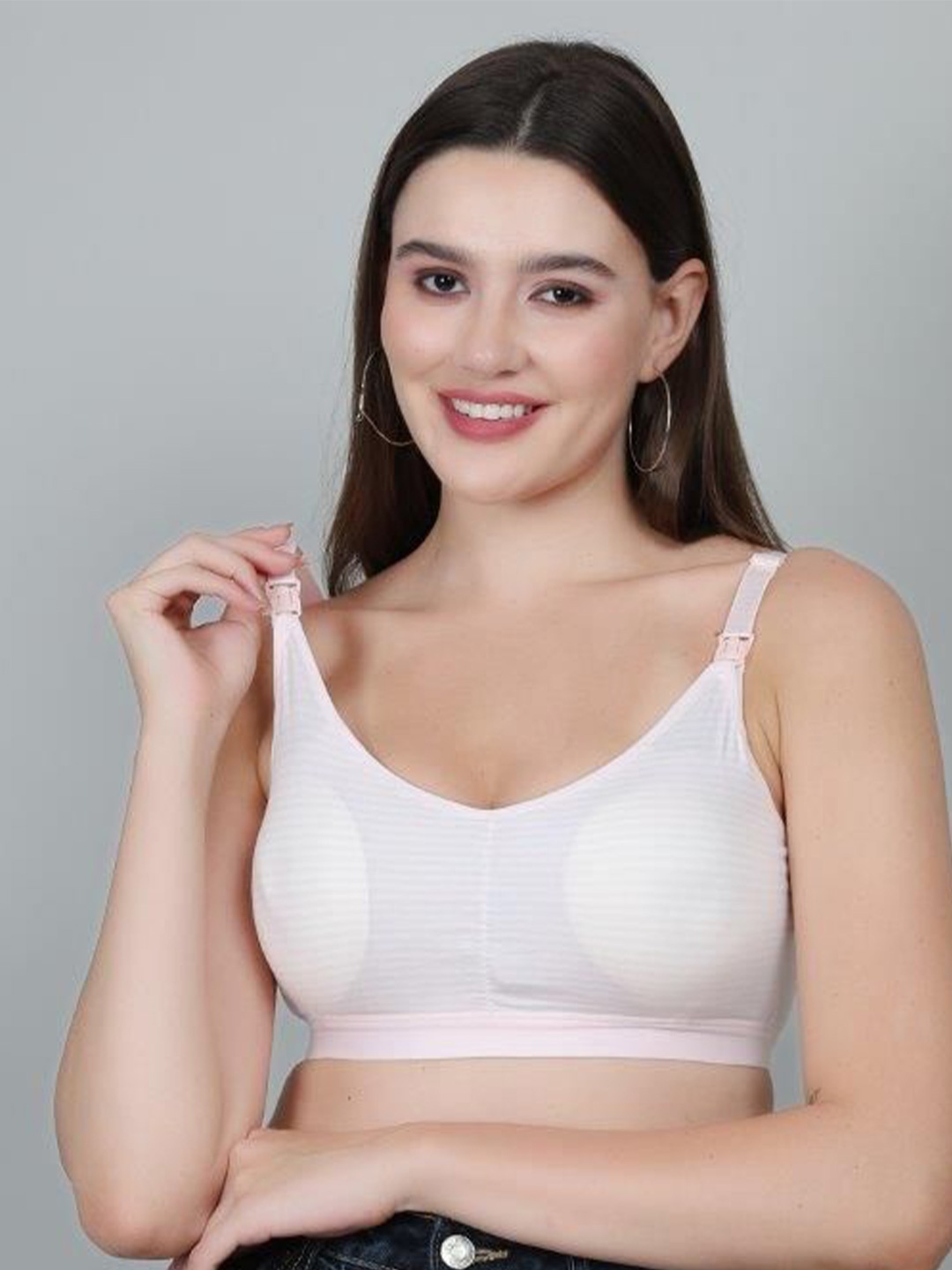 

Fabme Heavily Padded Full Coverage Maternity Bra BR0310, Pink