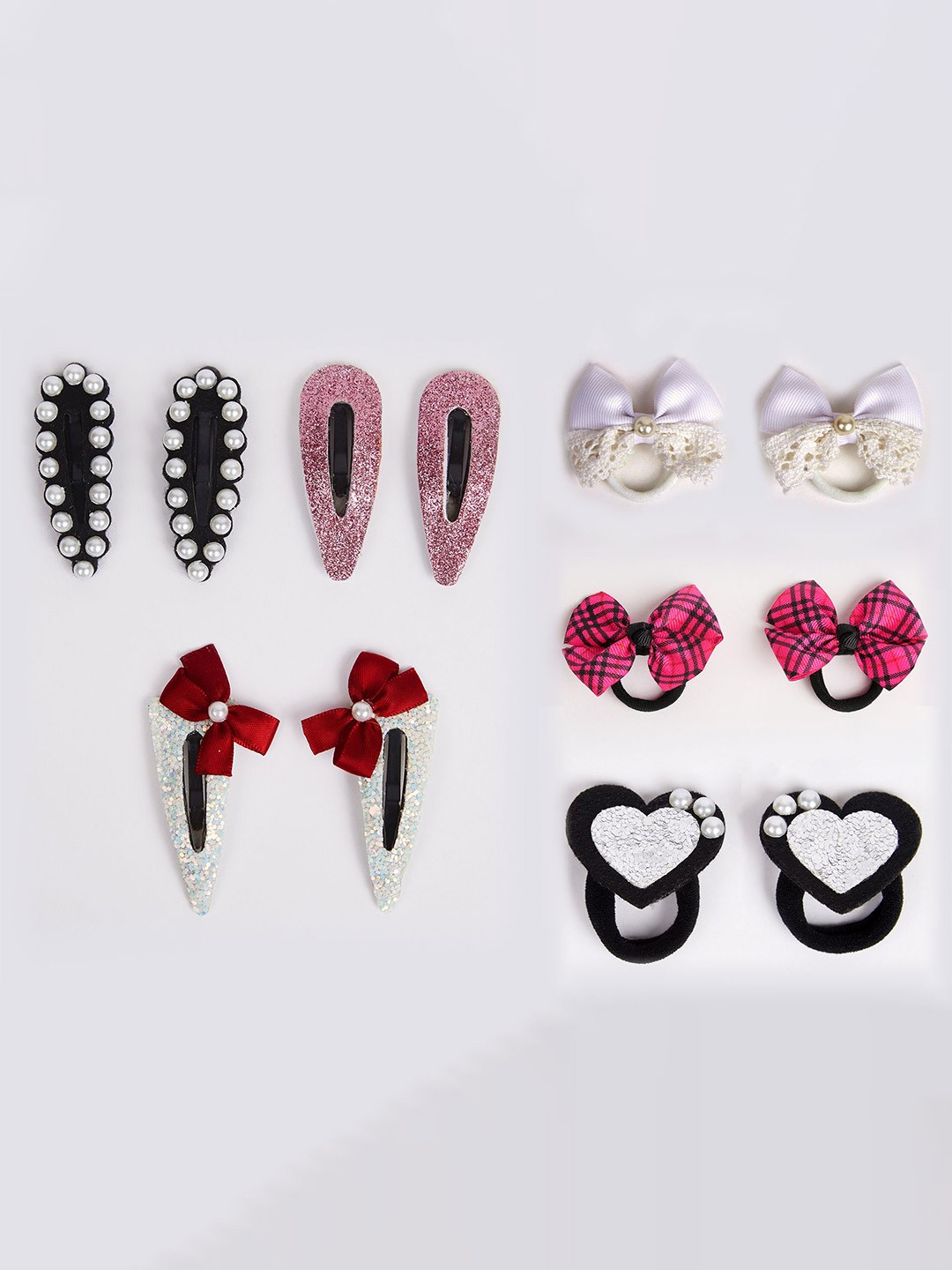 

RIBBON CANDY Set of 12 Girls Embellished Hair Accessory, Black