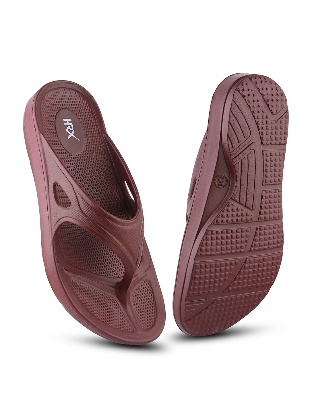 

HRX by Hrithik Roshan Women Rubber Thong Flip-Flops, Maroon