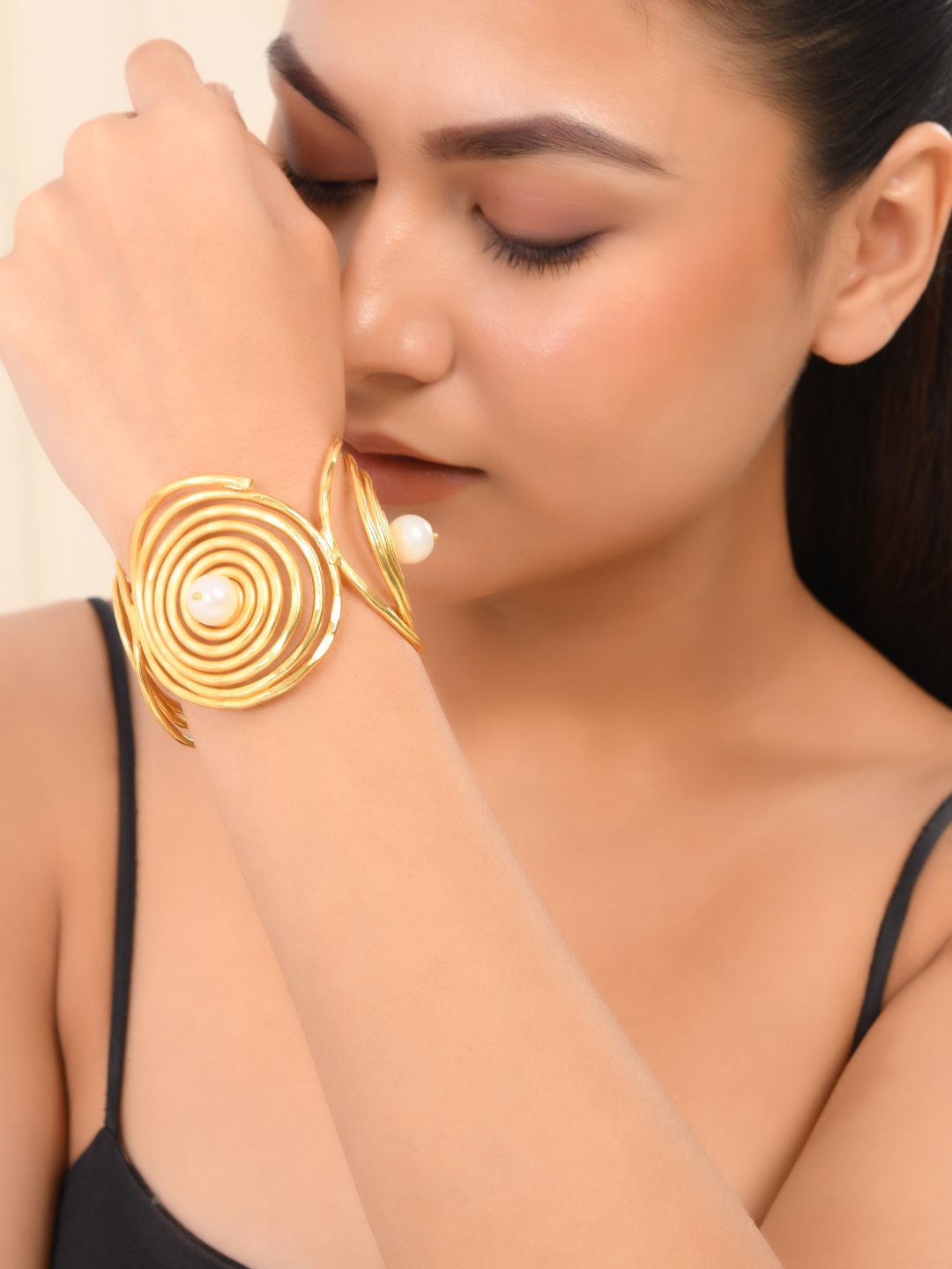 

Silvermerc Designs Gold-Plated Brass Cuff Bracelet
