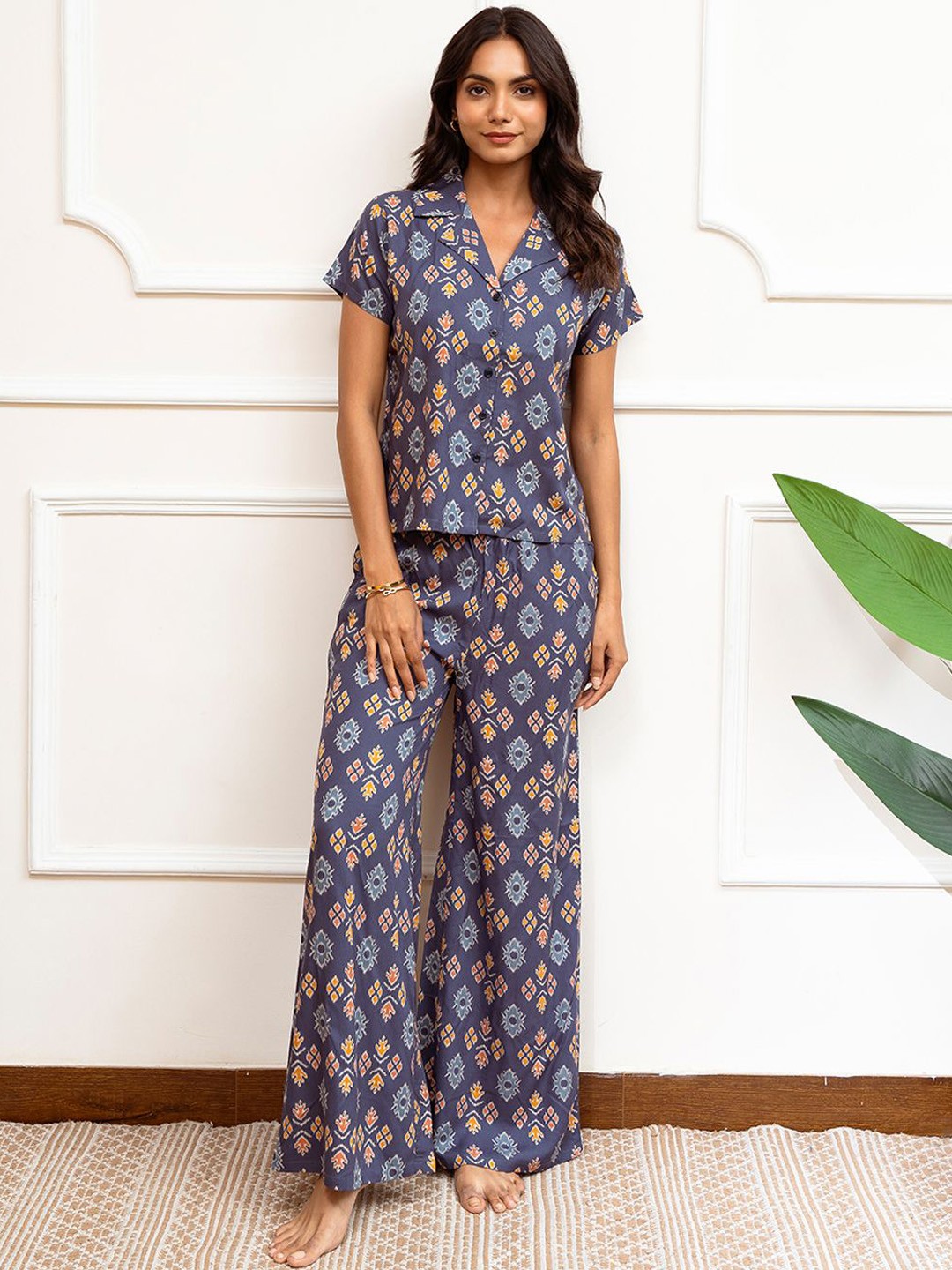 

Boston Club Women Printed Night suit, Blue