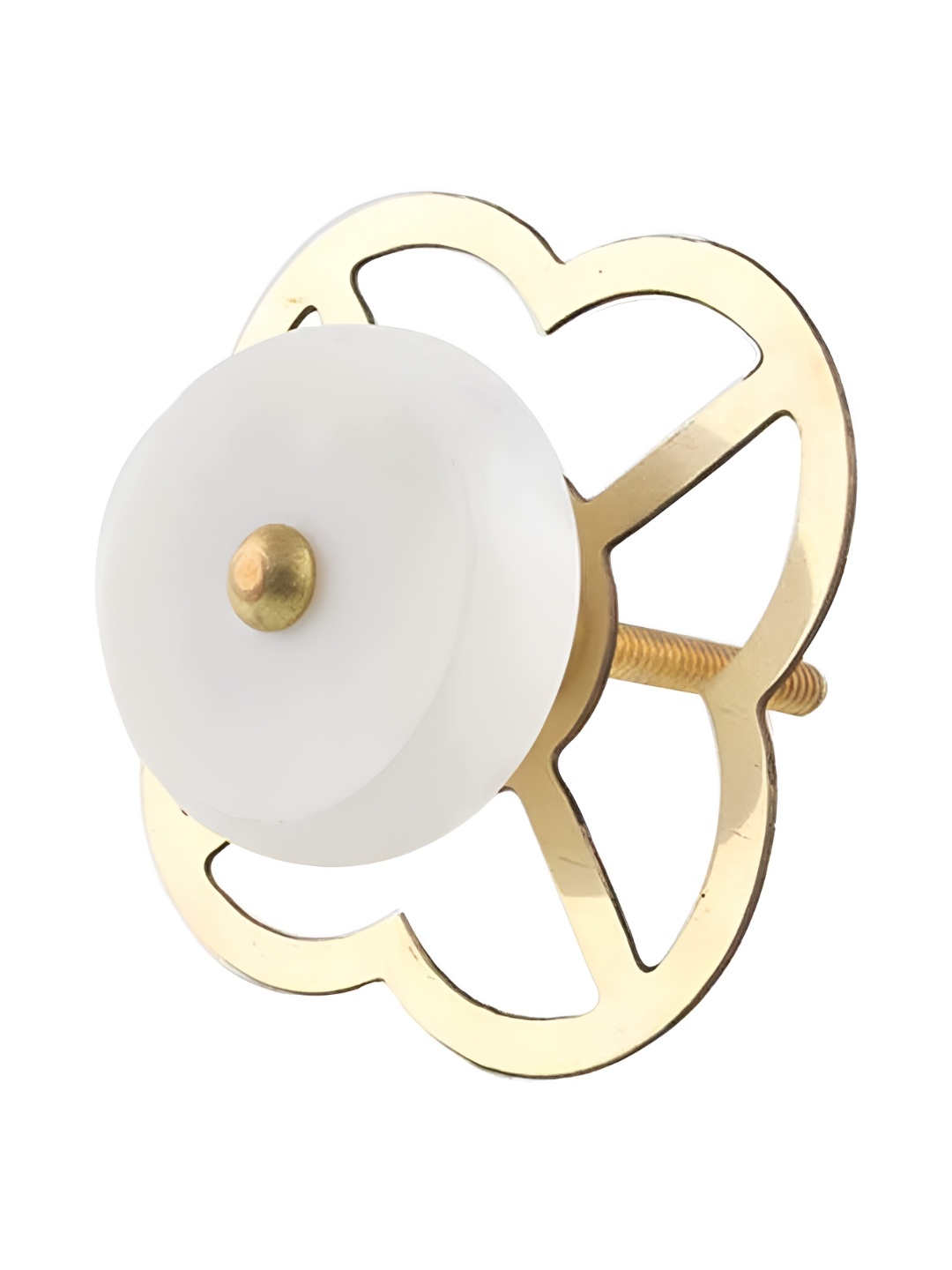 

Indianshelf 636 Gold-Toned & White Metal Door Knobs