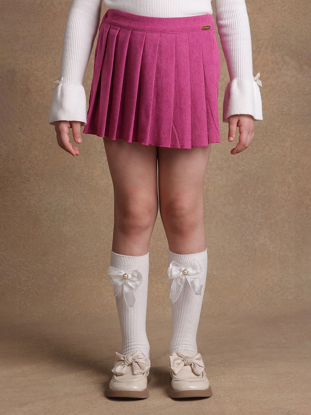 

One Friday Girls Flared Mini Skorts, Pink