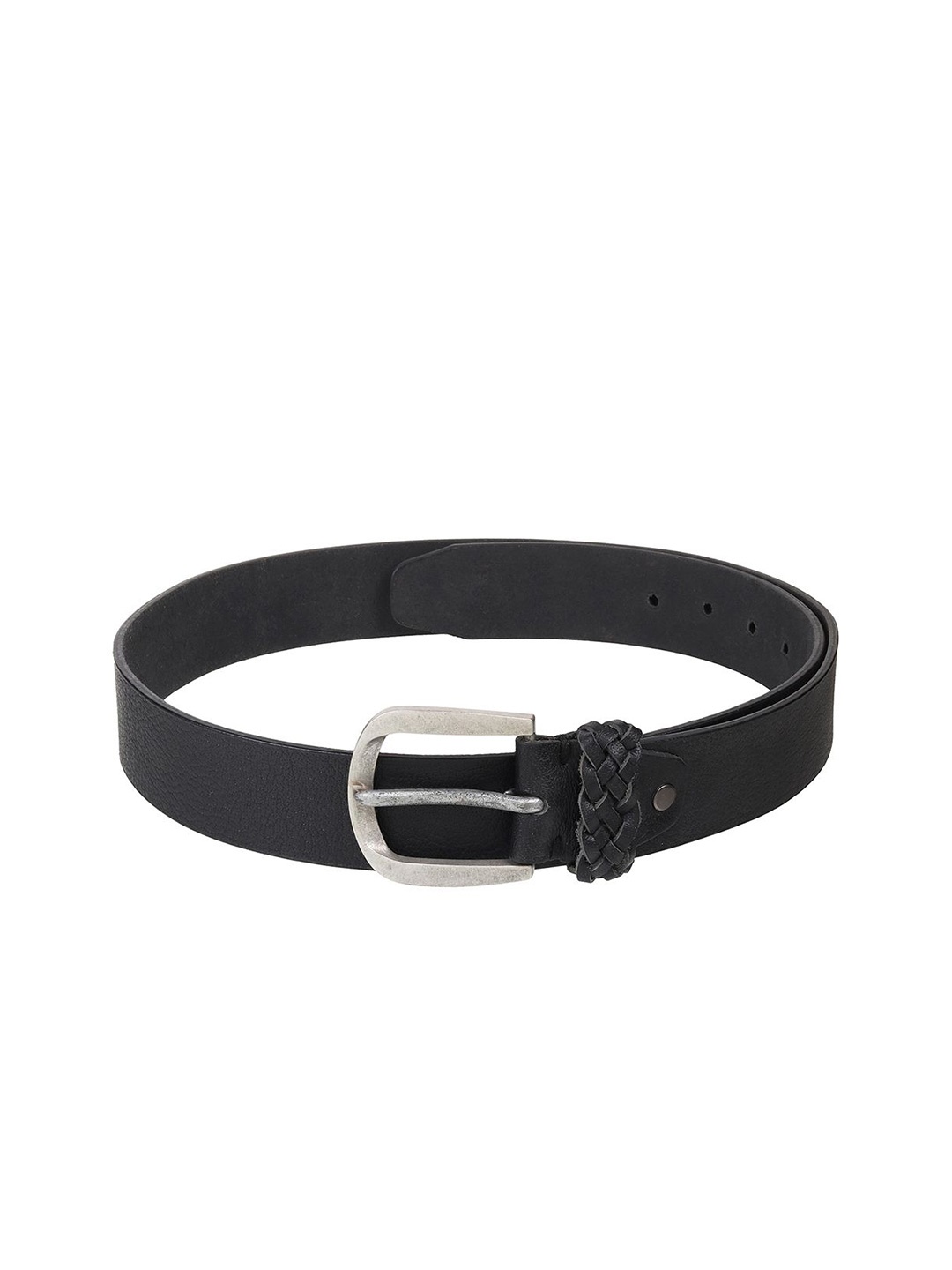 

Metro Men Solid Tang Closure Leather Belt, Black