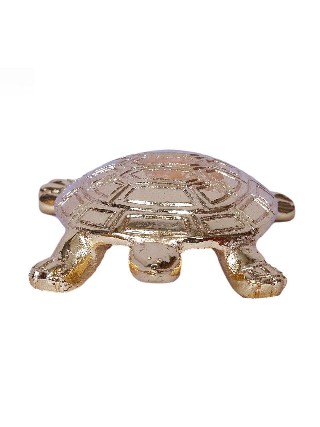 

Exotic India Gold Toned Brass Small Turtle Showpiece