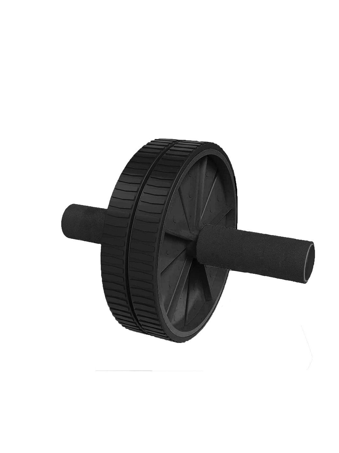 

STRAUSS Double Wheel Ab & Exercise Roller, Black