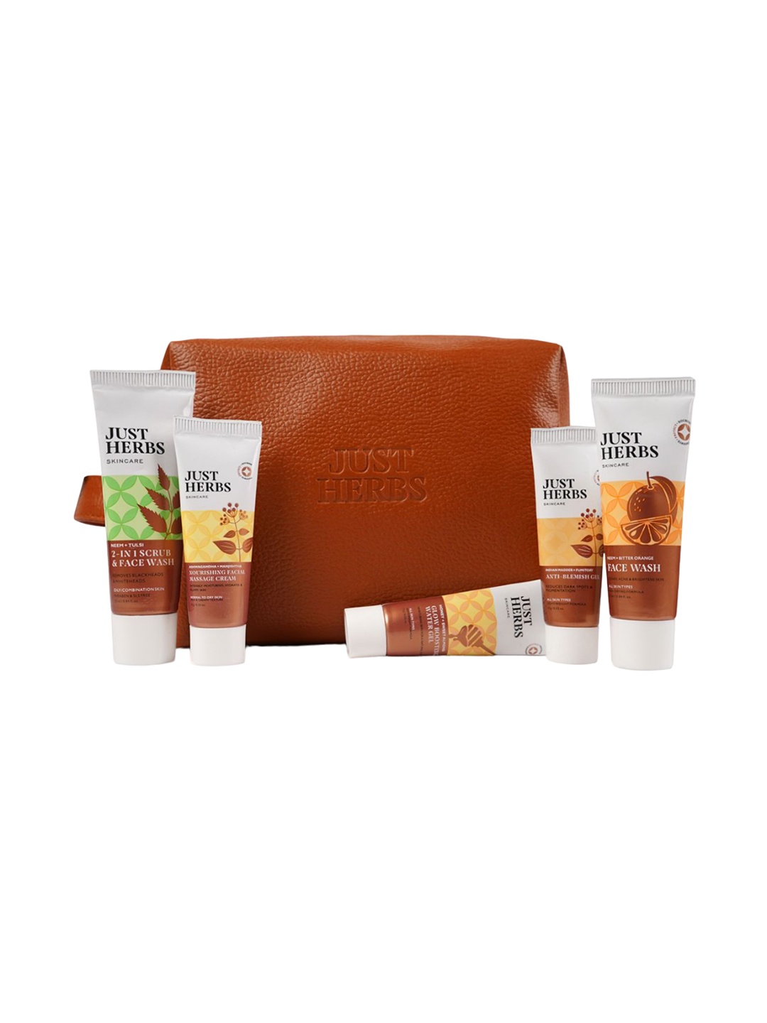 

Just Herbs Set Of 5 7 Days Face Care Travel Kit, White