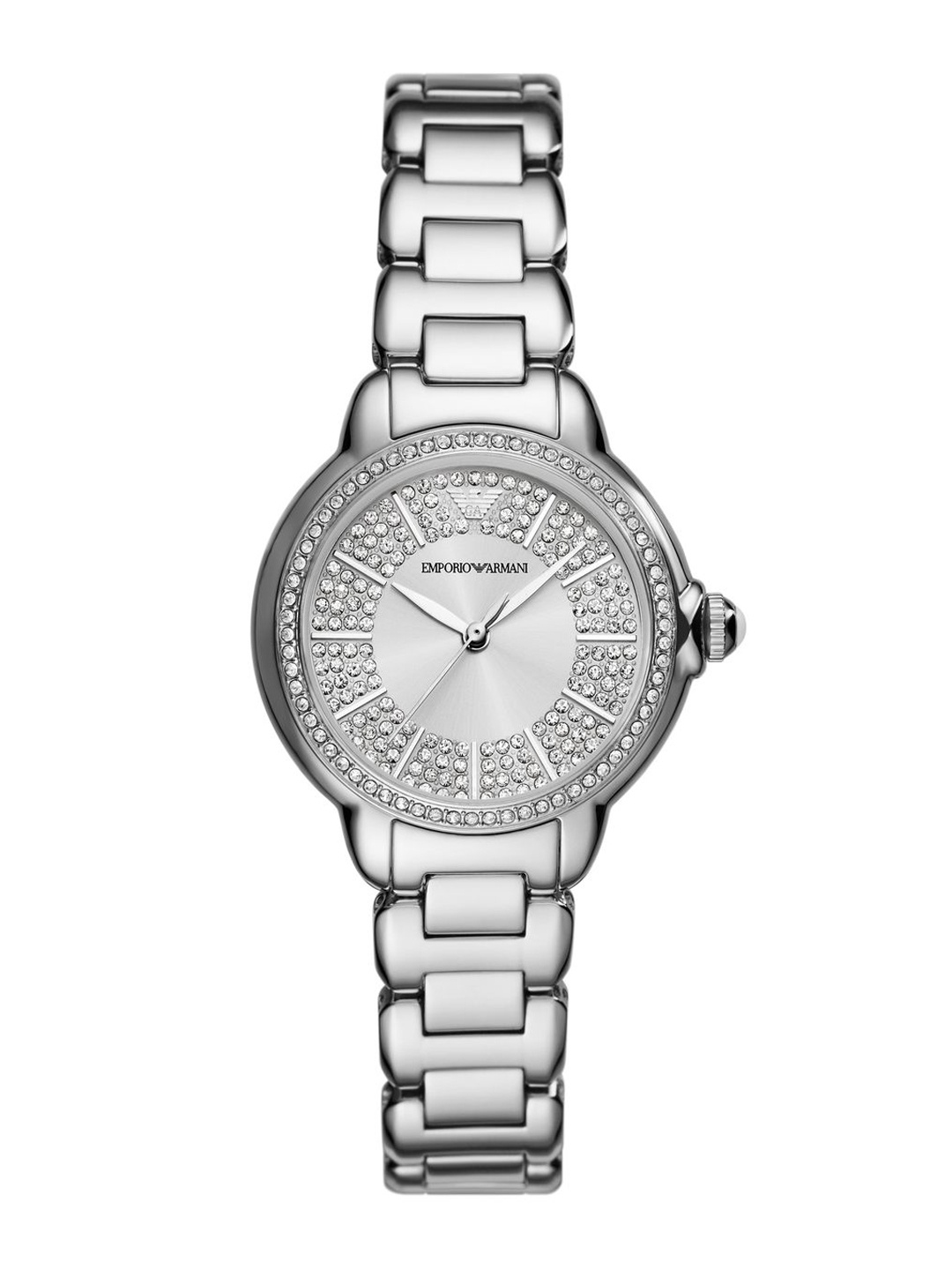 

Emporio Armani Women Embellished Dial & Stainless Steel Straps Analogue Watch AK_AR11632, Silver