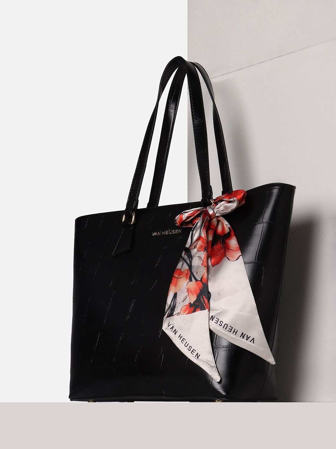 

Van Heusen Woman PU Shopper Handheld Bag, Black