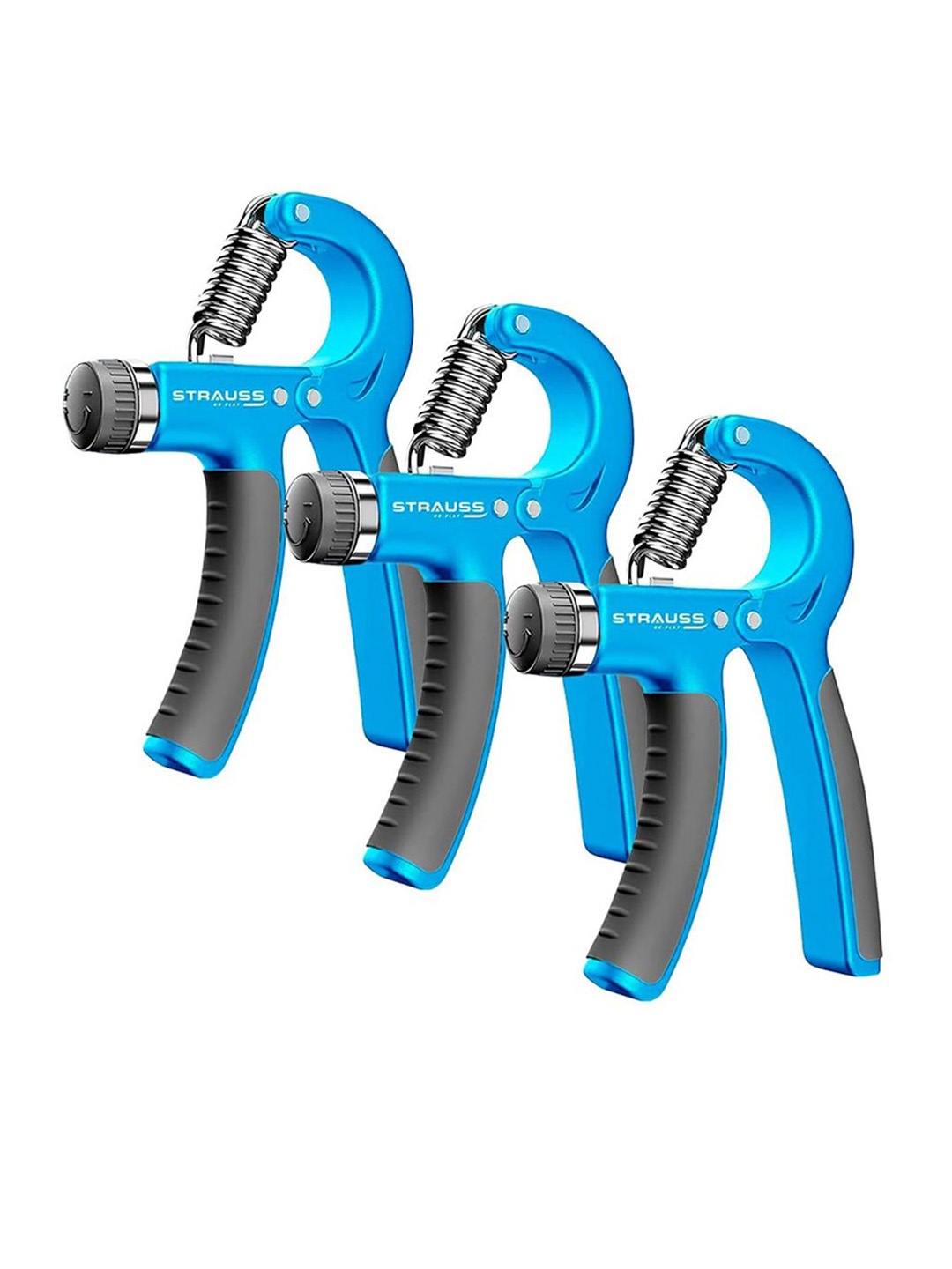 

STRAUSS Pack Of 3 Adjustable Hand Grip, Black