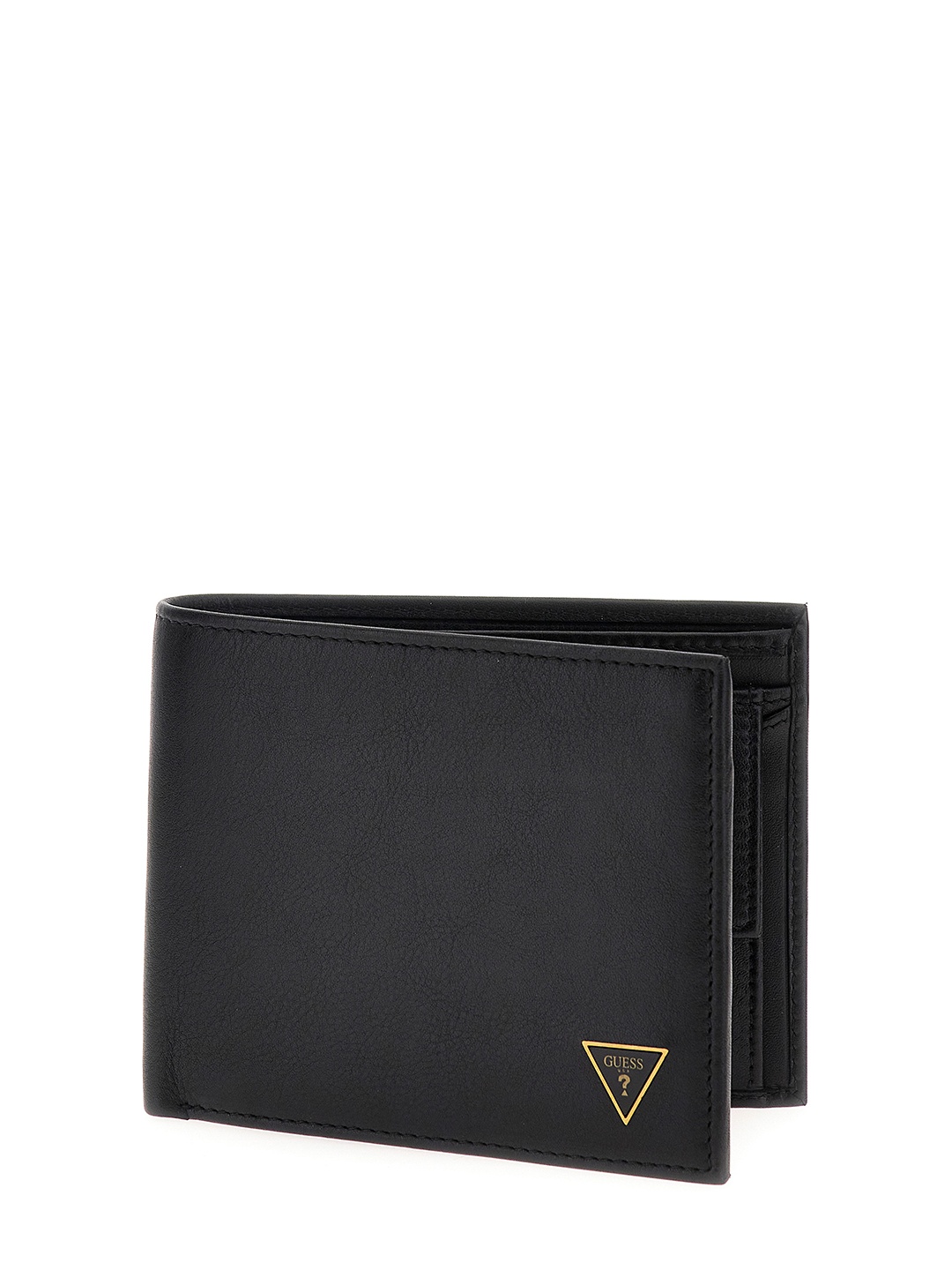 

GUESS Men Leather Two Fold Wallet, Black