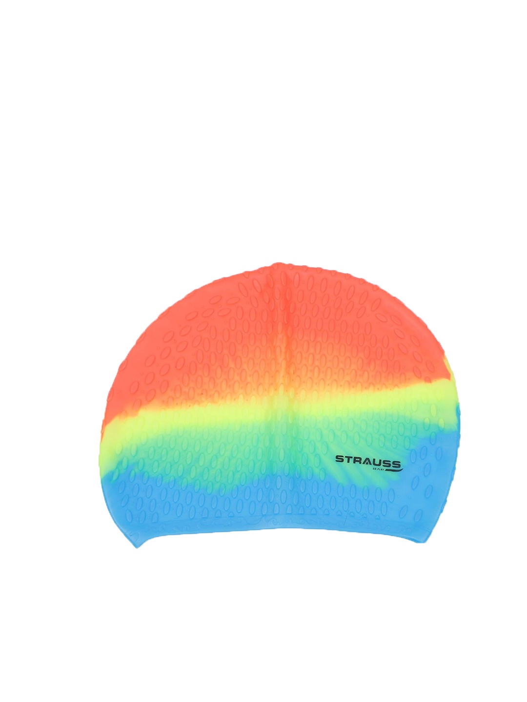 

STRAUSS Silicone Swimming Cap with Ear Protector, Orange