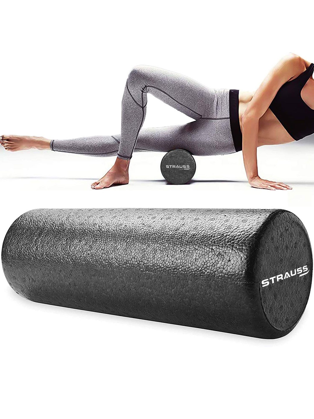 

STRAUSS High Density Foam Roller, Black