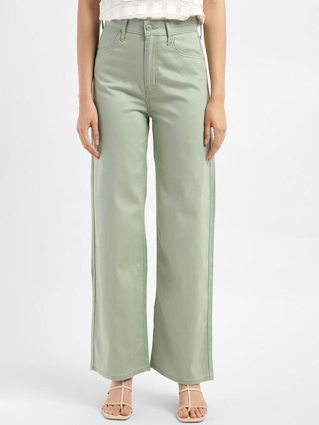 

Perfect Outlet Women Straight Fit High-Rise Stretchable Jeans, Green