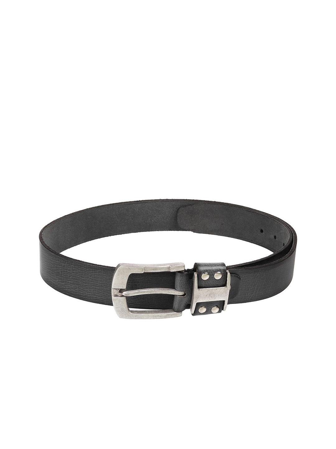 

Metro Men Textured Tang Closure Leather Belt, Black