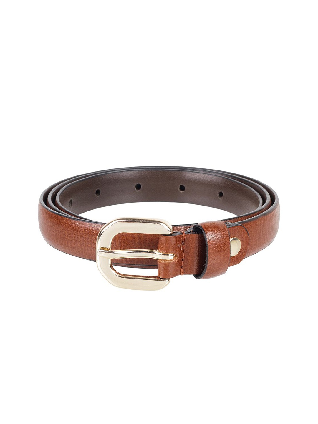 

Metro Women Textured Tang Closure Leather Belt, Tan