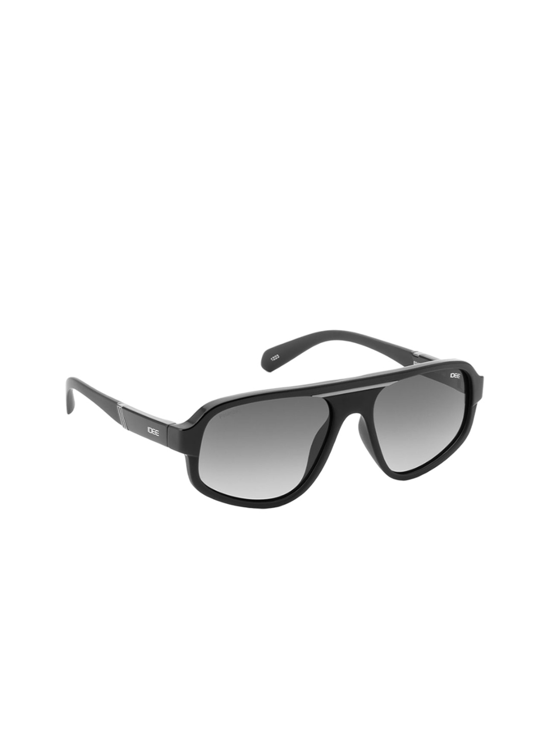 

IDEE Men Rectangle Sunglasses with Polarised and UV Protected Lens, Black